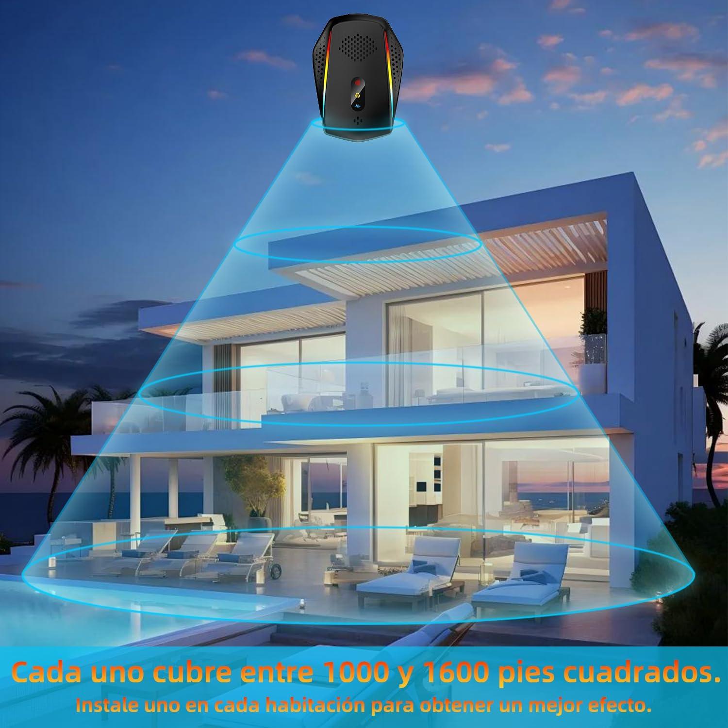 Cobertura de 100–150 m² por unidad